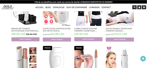 Boutique d’article de cosmétique à Montréal
